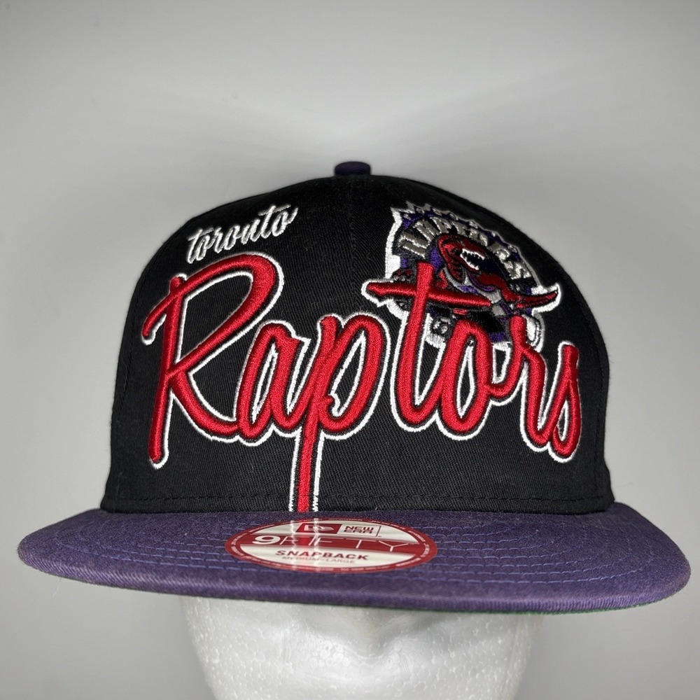 New Era Toronto Raptors Black Purple Hardwood Classics NBA 9FIFTY Hat M/L